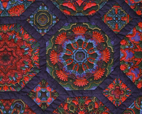 Balinese Tiles quilt detail